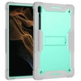 thumbnail image 1 of Dteck for Samsung Galaxy Tab S10 FE Plus Case with Kickstand, Heavy Duty Shockproof Rugged Case with S Pen Holder for Galaxy Tab S10 FE+ 13.1 inch SM-X620/X626B 2025,Green, 1 of 7