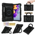 thumbnail image 1 of Dteck for Samsung Galaxy Tab S8 2022 Case/Galaxy Tab S7 2020 Case 11 inch, Heavy Duty for SM-T870 T875 X700 X706, Shockproof Protective Rugged Case with Pencil Holder/Rotating Bracket Cover, Black, 1 of 14