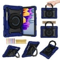 thumbnail image 1 of Dteck for Samsung Galaxy Tab S8 2022 Case/Galaxy Tab S7 2020 Case 11 inch, Heavy Duty for SM-T870 T875 X700 X706, Shockproof Protective Rugged Case with Pencil Holder/Rotating Bracket Cover, Darkblue, 1 of 14
