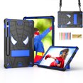 thumbnail image 1 of Dteck for Samsung Galaxy Tab S8 Plus / S7 FE 5G / S7 Plus 12.4 Inch Tablet Case, Heavy Duty Hybrid Shockproof Rugged Kids Case with Kickstand Crossbody Shoulder Strap,Black+Blue, 1 of 5