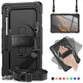 thumbnail image 1 of Dteck for Samsung Galaxy Tab S9 Plus 12.4 Inch 2023 Tablet,Full Body Shockproof Heavy Duty Protective Case with Screen Protector,Rotating Stand/Handle/Shoulder Strap,Black, 1 of 7