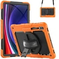 thumbnail image 1 of Dteck for Samsung Galaxy Tab S9 Ultra Case /Galaxy Tab S8 Ultra Case 14.6 Inch,Full Body Shockproof Heavy Duty Protective Case with Screen Protector,Rotating Stand/Handle/Shoulder Strap,Orange, 1 of 7