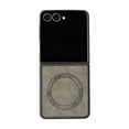 thumbnail image 1 of Dteck for Samsung Galaxy Z Flip 4 5G Case, Magnetic Compatible with MagSafe Accessory Shockproof PU Leather + Soft TPU Shell Ultra Thin Slim Anti-Scratch Protective Case, Gray, 1 of 3