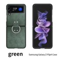 thumbnail image 1 of Dteck for Samsung Galaxy Z Flip 4 6.7" 2022 Case, Lightweight Premium PU Leather Anti-Drop Case with 360°Kicksatnd Shockproof Protective Case for Z Flip 4 Ladies Women Men, Green, 1 of 11