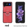 thumbnail image 1 of Dteck for Samsung Galaxy Z Flip 4 6.7" 2022 Case, Lightweight Premium PU Leather Anti-Drop Case with 360°Kicksatnd Shockproof Protective Case for Z Flip 4 Ladies Women Men, Red, 1 of 11