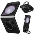 thumbnail image 1 of Dteck for Samsung Galaxy Z Flip 4 Case with 360° Rotatable Magnetic Ring Stand, Compatible with Mag-safe, Slim Thin Matte PC Shockproof Protective Phone Case for Women Men,Black, 1 of 11