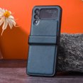 thumbnail image 1 of Dteck for Samsung Galaxy Z Flip 4 Case, Z Flip4 5G Case with Hinge Protection, Slim PU Leather Hard PC Shell Shockproof Durable Protective Case for Samsung Galaxy Z Flip4 5G,Cyan, 1 of 7