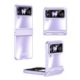 thumbnail image 1 of Dteck Samsung Galaxy Z Flip 4 Case with Hinge Protection, Z Flip4 5G Case Hybrid Shockproof Frosted PC Plating Full Body Protective Phone Case for Samsung Galaxy Z Flip4,Purple, 1 of 7