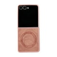 thumbnail image 1 of Dteck for Samsung Galaxy Z Flip 5 5G Case, Magnetic Compatible with MagSafe Accessory Shockproof PU Leather + Soft TPU Shell Ultra Thin Slim Anti-Scratch Protective Case, Pink, 1 of 3