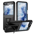 thumbnail image 1 of Dteck for Samsung Galaxy Z Flip 5 Case with Hinge Protection, Full Body Military Drop Shockproof Rugged Case with Screen Protector for Samsung Galaxy Z Flip5 with Kickstand, Black, 1 of 8