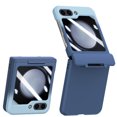 thumbnail image 1 of Dteck for Samsung Galaxy Z Flip 5 Case with Hinge Protection, Z Flip 5 Full Cover Slim Case Built-in Outer Screen Protector, HD Clearly Shockproof Case for Galaxy Z Flip5 5G (2023),Cyan Blue, 1 of 7