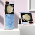 thumbnail image 1 of Dteck for Samsung Galaxy Z Flip 5 Case, Marble Design Thin Sturdy Hard PC Slim Shockproof Anti-Scratch Protective Cover for Samsung Galaxy Z Flip5 5G,Blue, 1 of 5
