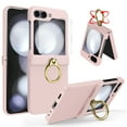 thumbnail image 1 of Dteck for Samsung Galaxy Z Flip 5 Case with Screen Protector, Hinge Protection with Ring Holder All-Inclusive Shockproof Cover for Samsung Galaxy Z Flip5 5G,Pink, 1 of 1