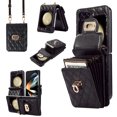 thumbnail image 1 of Dteck for Samsung Galaxy Z Flip 5 Crossbody Wallet Case,  Crossbody Shoulder Adjustable Strap Shockproof Card Pocket Slots Soft PU Leather Slim Phone Case for Galaxy Z Flip5 5G 2023,Black, 1 of 9