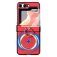 thumbnail image 1 of Dteck for Samsung Galaxy Z Flip 5 Magnetic Case with Ring Holder, Compatible with MagSafe, Full Body Protective Case with Screen Protector & Hinge Protection Slim Cover for Samsung Z Flip5 5G,Red, 1 of 6