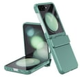 thumbnail image 1 of Dteck for Samsung Galaxy Z Flip 6 5G (2024) Case with Hinge Protection, Shockproof Small Screen Protector Slim Support Wireless Charging Drop Protective Hard Phone Cover, Green, 1 of 8