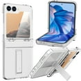 thumbnail image 1 of Dteck for Samsung Galaxy Z Flip 6 Case, Built-in Kickstand & Hinge Protector & HD Screen Protector,All-Inclusive Shockproof Case Cover for Galaxy Z Flip 6 5G,Clear, 1 of 7