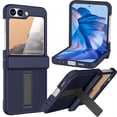 thumbnail image 1 of Dteck for Samsung Galaxy Z Flip 6 Case, Built-in Kickstand & Hinge Protector & HD Screen Protector,All-Inclusive Shockproof Case Cover for Galaxy Z Flip 6 5G,Navyblue, 1 of 7