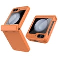 thumbnail image 1 of Dteck for Samsung Galaxy Z Flip 6 Case, Hinge Protection, Built-in Screen Protector, Wireless Charging, Shockproof Slim Rugged Phone Protective Case for Galaxy Z Flip 6,Orange, 1 of 6
