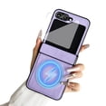 thumbnail image 1 of Dteck for Samsung Galaxy Z Flip 6 Case with Hinge Protection & Front Screen Protector, Slim Fit Stylish Shockproof Rugged Full Body Protective Phone Case for Z Flip 6 5G,Purple, 1 of 6