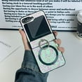 thumbnail image 1 of Dteck for Samsung Galaxy Z Flip 6 Case with Hinge Protection, Glitter Magnetic Z Flip 6 Case Compatible with MagSafe, Cute Slim Shockproof Cover with Ring Holder for Women Girl, Pink, 1 of 5