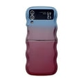 thumbnail image 1 of Dteck for Samsung Galaxy Z Flip 6 Phone Case, Cute Gradient Color Curly Wave Frame Camera Lens Cover Protective Shockproof Bumper Soft Silicone Phone Cover, E, 1 of 10