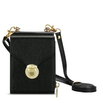 Dteck for Samsung Galaxy Z Flip 7 Case Crossbody Wallet with Zipper Pocket, Premium PU Leather Protective Cover with Lanyard Compatible with Samsung Galaxy Z Flip7 5G,Black