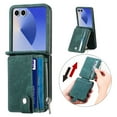 thumbnail image 1 of Dteck for Samsung Galaxy Z Flip 7 Case with Detachable Wallet Card Holder, Zipper Pocket PU Leather Removable Phone Cover for Samsung Z Flip7 2025,Green, 1 of 8