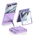 thumbnail image 1 of Dteck for Samsung Galaxy Z Flip 7 Case, Shockproof Magnetic All-in-One Build in Screen Protector Case Shell Foldable Stand Hard Slim Protective Case, Purple, 1 of 9
