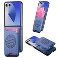 thumbnail image 1 of Dteck for Samsung Galaxy Z Flip 7 Wallet Case with Card Holder, Compatible with MagSafe, 2 in 1 Detachable Magnetic Wallet Phone Cover for Samsung Z Flip 7,Blue, 1 of 7