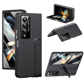 Dteck for Samsung Galaxy Z Fold 3 Case with Screen Protector, Hidden Kickstand & Camera Protection, Heavy Duty Shockproof Slim Hard Protective Phone Case for Z Fold 3 5G,Black