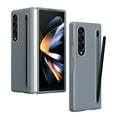 thumbnail image 1 of Dteck for Samsung Galaxy Z Fold 3 Case with Tempered Glass Screen Protector, Durable Hard Rugged Case with S Pen Holder + Free Stylus for Galaxy Z Fold 3,Gray, 1 of 7