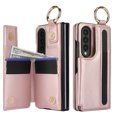 thumbnail image 1 of Dteck for Samsung Galaxy Z Fold 3 Case Wallet with S-Pen Holder & Metal Ring, 4-Card Slots and Cash Slots, Premium Leather Magnetic Clasp Heavy Duty Protective Cover for Galaxy Z Fold3 5G,Rosegold, 1 of 8