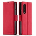 thumbnail image 1 of Dteck for Samsung Galaxy Z Fold 4 5G Case, Galaxy Z Fold 4 Leather Case, PU Leather + Hard PC Shell Ultra Thin Slim Durable Protective Phone Case Cover,Red, 1 of 5