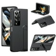 thumbnail image 1 of Dteck for Samsung Galaxy Z Fold 4 Case with Screen Protector, Hidden Kickstand & Camera Protection, Heavy Duty Shockproof Slim Hard Protective Phone Case for Z Fold 4 5G,Black, 1 of 9