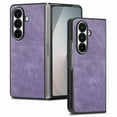 thumbnail image 1 of Dteck for Samsung Galaxy Z Fold 5 5G Case, Retro PU Leather Ultra Thin Slim Durable Shockproof Protective Phone Cover for Samsung Galaxy Z Fold5, Purple, 1 of 7