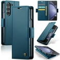 thumbnail image 1 of Dteck for Samsung Galaxy Z Fold 5 5G Wallet Case,Soft PU Leather Flip Case Magnetic Stand Flip Protective Cover Leather Case with ID & Credit Card Slots Holder Case for Z Fold 5 5G,Blue, 1 of 5