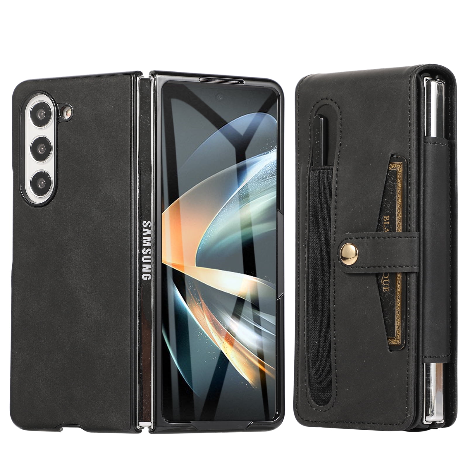 Dteck for Samsung Galaxy Z Fold 5 Case with Belt Clip & Card Holder ...
