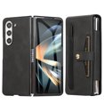 thumbnail image 1 of Dteck for Samsung Galaxy Z Fold 5 Case with Belt Clip & Card Holder, Built-in Screen Protecror Full & S Pen Slot, Durabble Sturdy Wallet Phone Case with Stylus for Samsung Galaxy Z Fold5,Black, 1 of 11