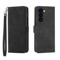 thumbnail image 1 of Dteck for Samsung Galaxy Z Fold 5 Case, Card Holder Slots Wrist Strap TPU Interior Protective Z Fold 5 Phone Case,Stand PU Leather Folio Flip Cases Cover for Samsung Galaxy Z Fold5,Black, 1 of 5