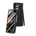 thumbnail image 1 of Dteck for Samsung Galaxy Z Fold 5 Case with Front Screen Protector, Wristband Holder Silicone Shockproof Case with S Pen Pocket & Stylus for Samsung Galaxy Z Fold5 5G,Black, 1 of 4