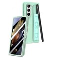 thumbnail image 1 of Dteck for Samsung Galaxy Z Fold 5 Case with Front Screen Protector, Wristband Holder Silicone Shockproof Case with S Pen Pocket & Stylus for Samsung Galaxy Z Fold5 5G,Mint, 1 of 4