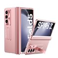 thumbnail image 1 of Dteck for Samsung Galaxy Z Fold 5 Case Hinge Coverage Protective with Kickstand Screen Protector Hard PC Magnetic Plating All-Inclusive Shockproof Cover for Z Fold 5 5G 2023,Rosegold, 1 of 7