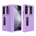 thumbnail image 1 of Dteck for Samsung Galaxy Z Fold 5 Case with Hinge Protection & Built-in Sliding Camera Cover,Full Body Case with Built-in Screen Protector,Sturdy Shockproof Stand Phone Case for Samsung Z Fold5,Purple, 1 of 9