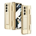 thumbnail image 1 of Dteck for Samsung Galaxy Z Fold 5 Case, Hinge Protection with Kickstand, Transparent Clear Back Cover with Built-in Screen Protector Shockproof Full Protective Phone Case for Z Fold5 2023,Gold, 1 of 7