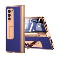 thumbnail image 1 of Dteck for Samsung Galaxy Z Fold 5 Case Hinge Protection Metal Stand Plating Leather Hybrid Full Body Protective Cover with S Pen Holder, Built-in Screen Protector All-Inclusive Cover,Blue, 1 of 8