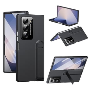 Dteck for Samsung Galaxy Z Fold 5 Case with Screen Protector, Hidden Kickstand & Camera Protection, Heavy Duty Shockproof Slim Hard Protective Phone Case for Z Fold 5 5G,Black