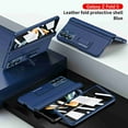 thumbnail image 1 of Dteck for Samsung Galaxy Z Fold 5 Case with Screen Protector, Shockproof Hinge Protection Foldable Kickstand Ultra Thin Hard PU Leather Protective Cover for Samsung Galaxy Z Fold5 5G 2023,Blue, 1 of 8