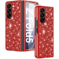 thumbnail image 1 of Dteck for Samsung Galaxy Z Fold 5 Case with Screen Protector (for Front Screen Only), Ultra Slim Glitter Hard PC Back Shockproof Protective Cover for Samsung Galaxy Z Fold5 5G,Red, 1 of 6