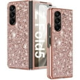 thumbnail image 1 of Dteck for Samsung Galaxy Z Fold 5 Case with Screen Protector (for Front Screen Only), Ultra Slim Glitter Hard PC Back Shockproof Protective Cover for Samsung Galaxy Z Fold5 5G,Rosegold, 1 of 6